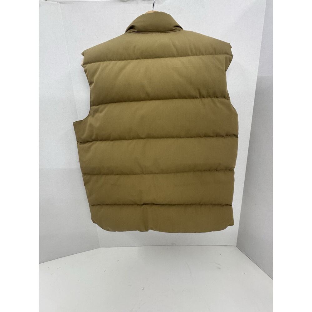 Vintage Cabellas Puffer Vest Size Large USA Down Jacket Goose 90s Tan Beige - Picture 6 of 6